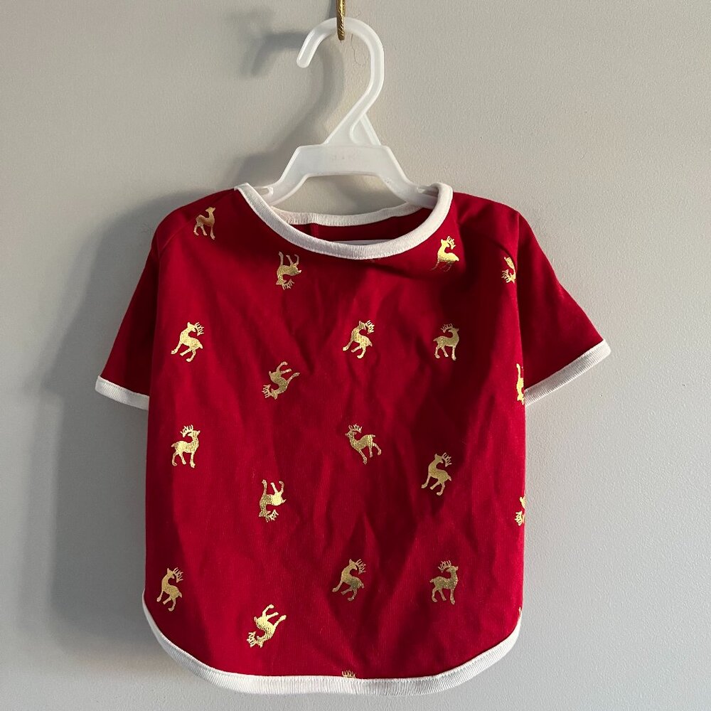 St. John’s Bark Reindeer Dog Christmas Shirt | Size Small